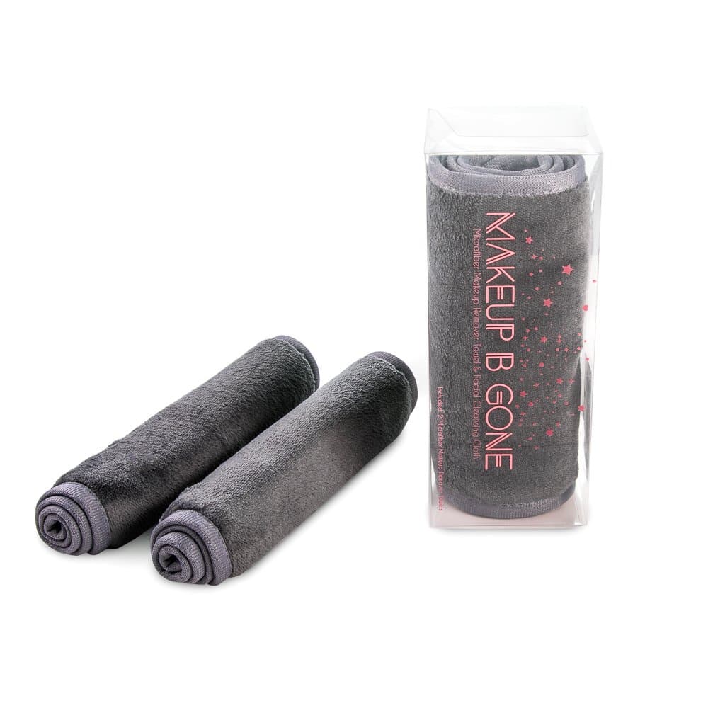 Makeup B Gone Makeup Remover Towel - Luxury Microfiber Face Washcloth - Exfoliates AND Cleanses, 2 pack, Chemical-Free, Machine Washable