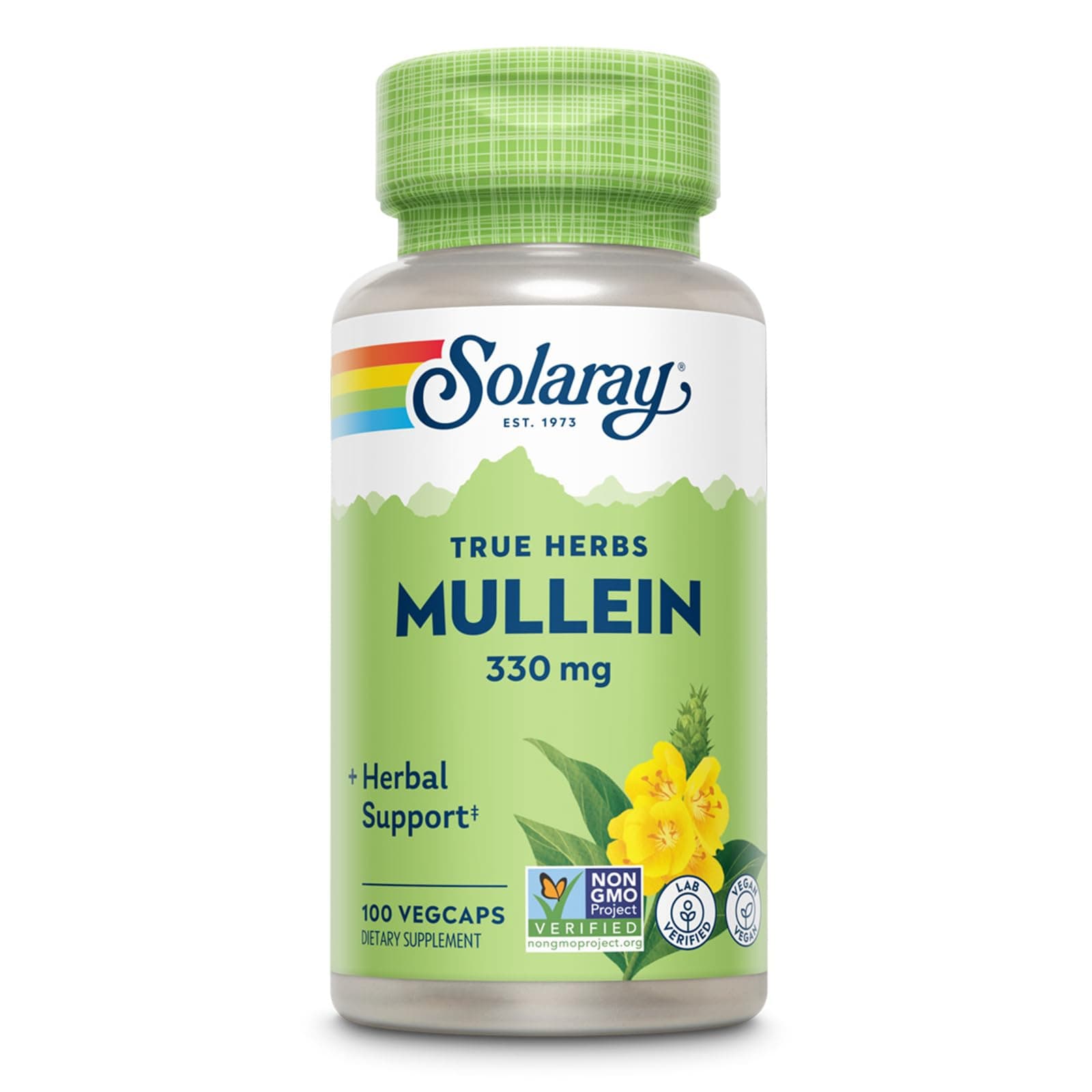 Mullein Leaf 330 mg - Soothing Herbal Support - Mullein Capsules Traditionally Used to Support Health and Wellness - Vegan, Non-GMO, Lab Verified, 60-Day Guarantee, 100 Servings, 100 VegCaps