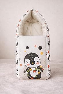 NEW COMERS® 3 in 1 Baby Bed, Sleeping Bag & Carry Nest, Cotton Baby Bedding for New Born & Infant, Travel Friendly Portable Bassinet, for Baby Carrying & co Sleeping, Unisex Baby Sleeping Bed-853