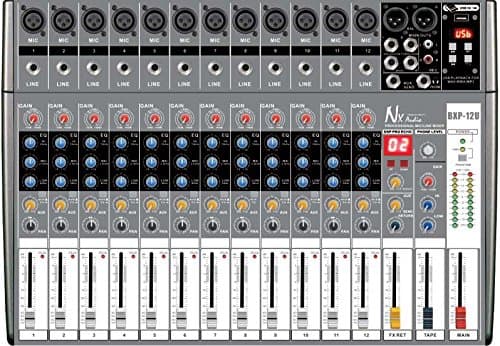 NX Audio BX12U 12Ch Live Mixer with USB Playback