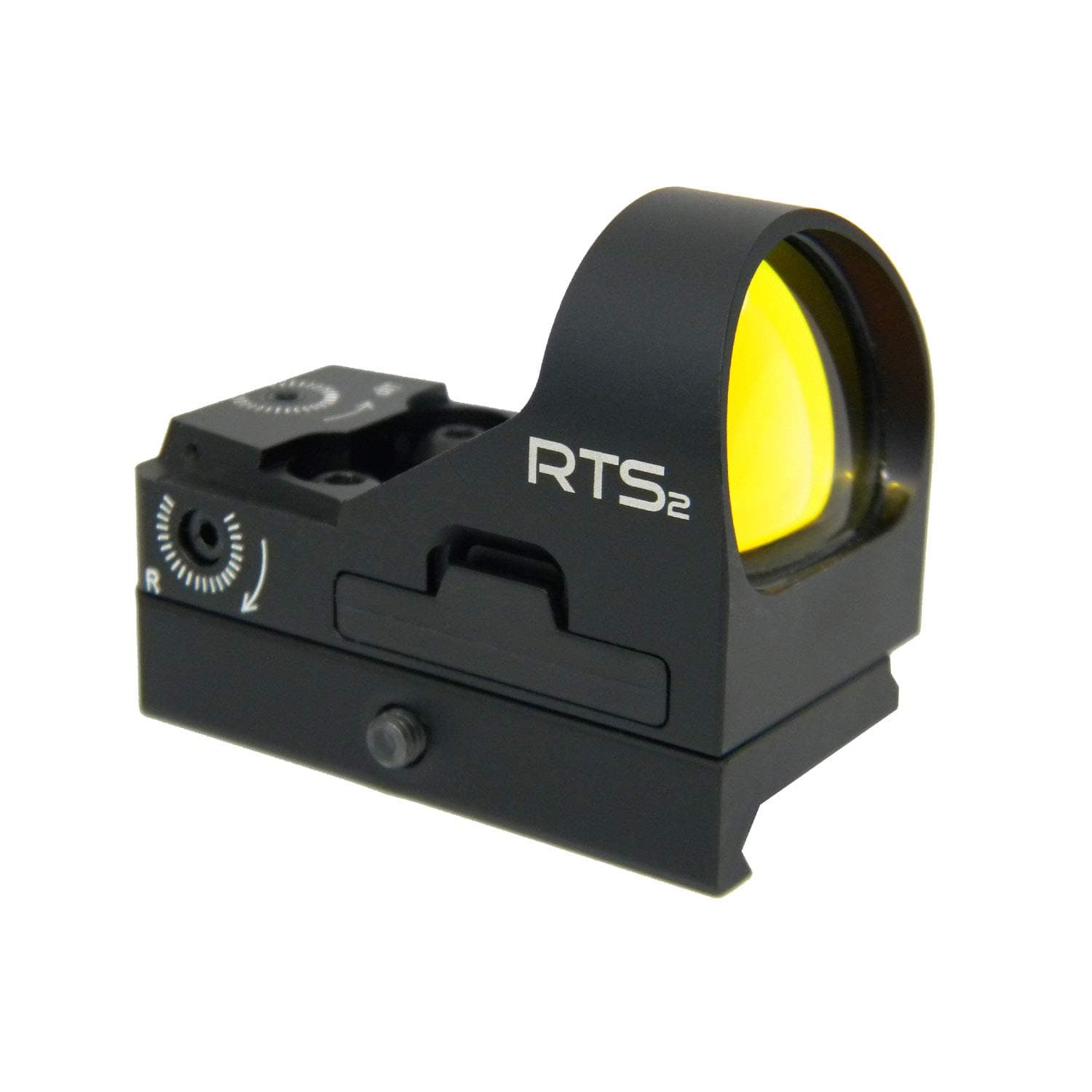 C-MORE Systems Micro Red Dot Sight RTS2B V5, 1x Magnification, Made of Aircraft Grade Aluminum, Adjusts for Wind & Elevation, Ultra Bright, All Weather, Waterproof, Lightweight, Matte Black