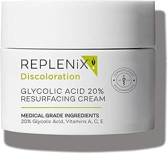 Glycolix Elite Glycolic Acid Resurfacing Cream - Vitamins C, Brightening, Dark Spot Corrector, Reduces Appearance of Pores, 1.7 oz.