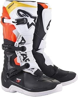 Alpinestars 2013018-1238-14 Tech 3 Boots Black/White/Red/Fluo Yellow Sz 14