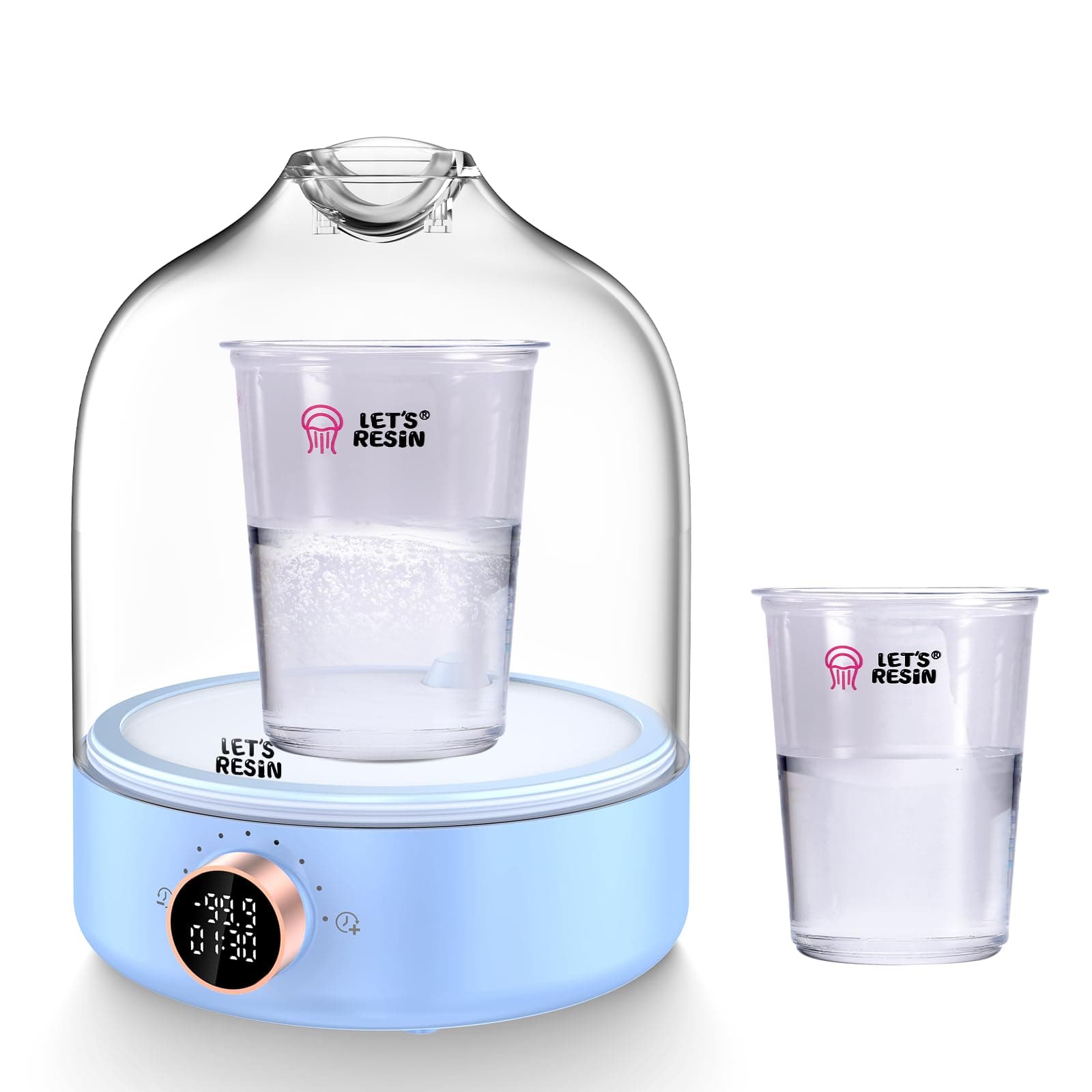 LET’S Resin Upgraded Resin Bubble Remover, Eliminate 99% Bubble in 5-9 Minutes, 99Kpa with Digital Display，Bigger Capacity, Auto Vent, Timer for Epoxy Resin Casting, Resin Art Crafts, Jewelry Making