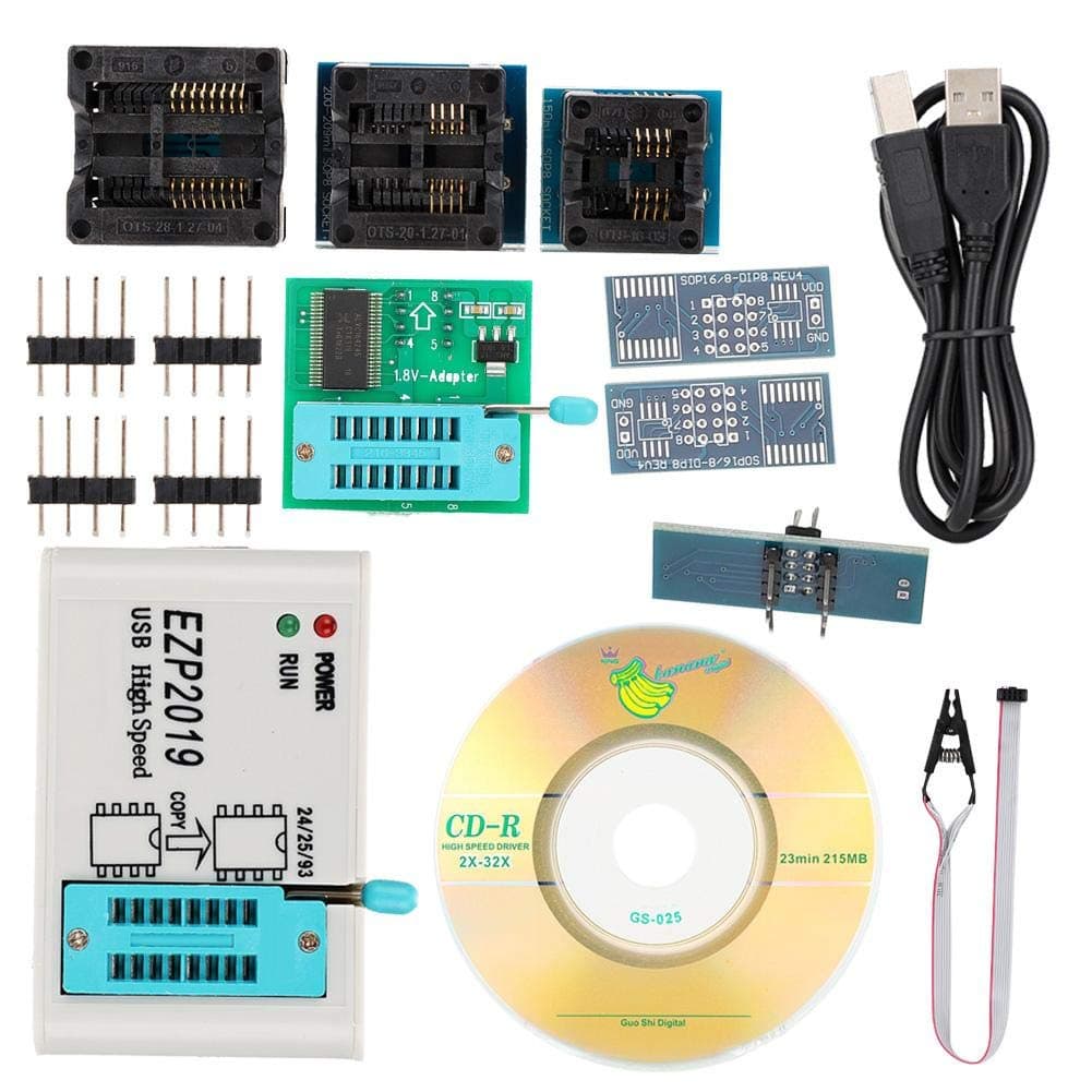 Tosuny EZP2019 High Speed USB SPI Programmer with 4 Tested Base Support for Block 24 EEPROM, for 25 Flash 93 EEPROM, etc.
