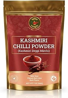 Spice Magic Kashmiri Chilli Powder 7oz (200g) I Deggi Mirch I Low Heat I 100% Pure, Aromatic & Natural Non-GMO I Chili Powder - Red Pepper Powder