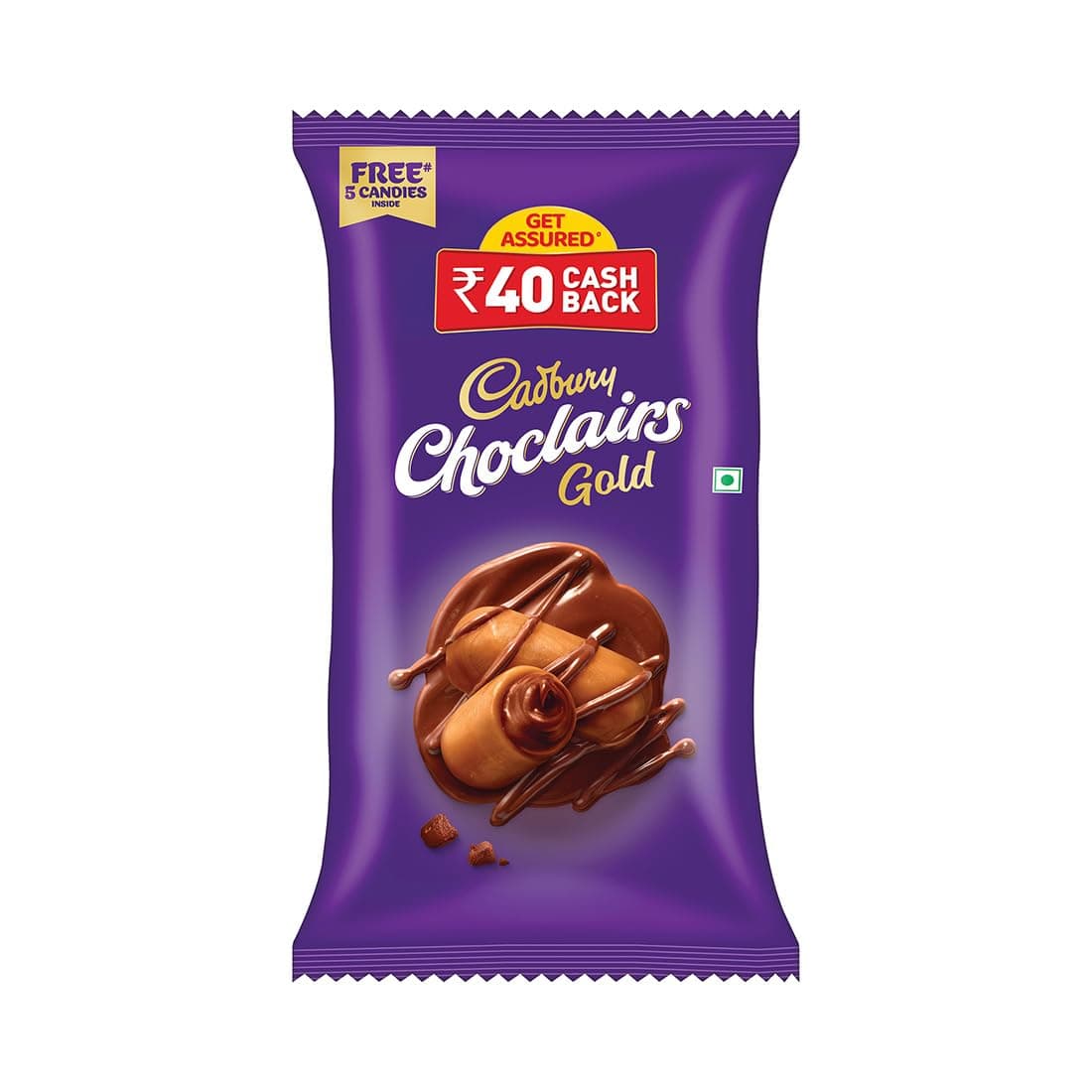 Cadbury Choclairs Gold Candy, 588 g (105 Candies)