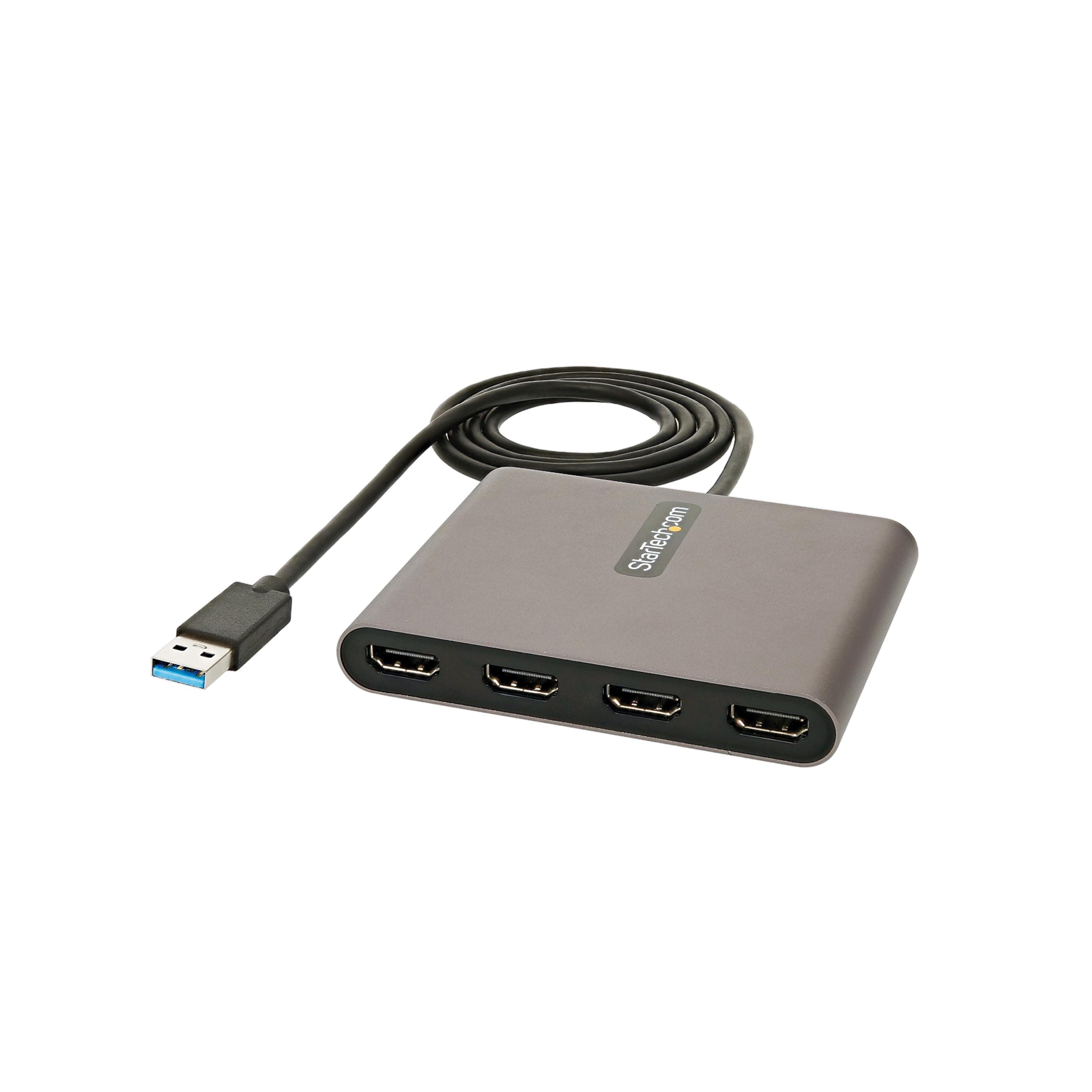 com USB 3.0 to 4x HDMI Adapter - External Video & Graphics Card - USB Type-A to Quad HDMI Display Adapter Dongle - 1080p 60Hz - Multi Monitor USB A to HDMI Converter - Windows Only (USB32HD4)