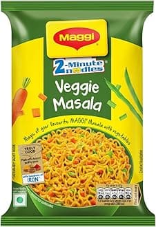 MAGGI 2-Minute Veggie Masala Instant Noodles, 62g, Pouch