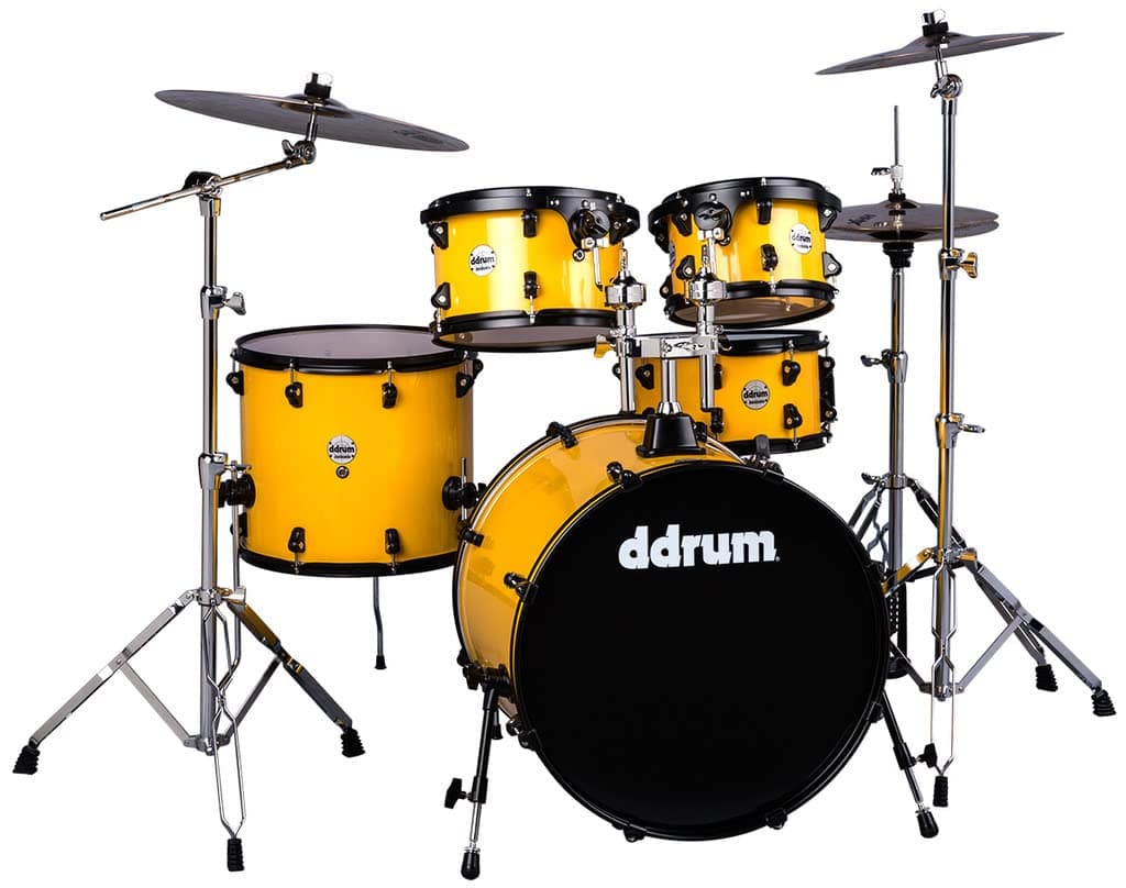ddrum J2P 522 FY Journeyman Player 5 Piece Drum Set, Flash Yellow