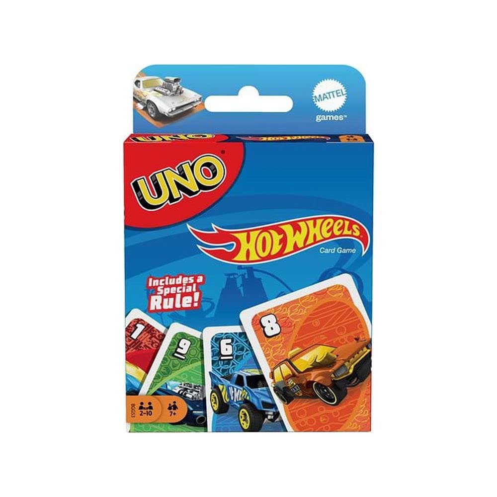 Hot Wheels UNO Matching Card Game Featuring 112 Cards Graphics, Game Night, Kids Gift Ages 7 Years & Older