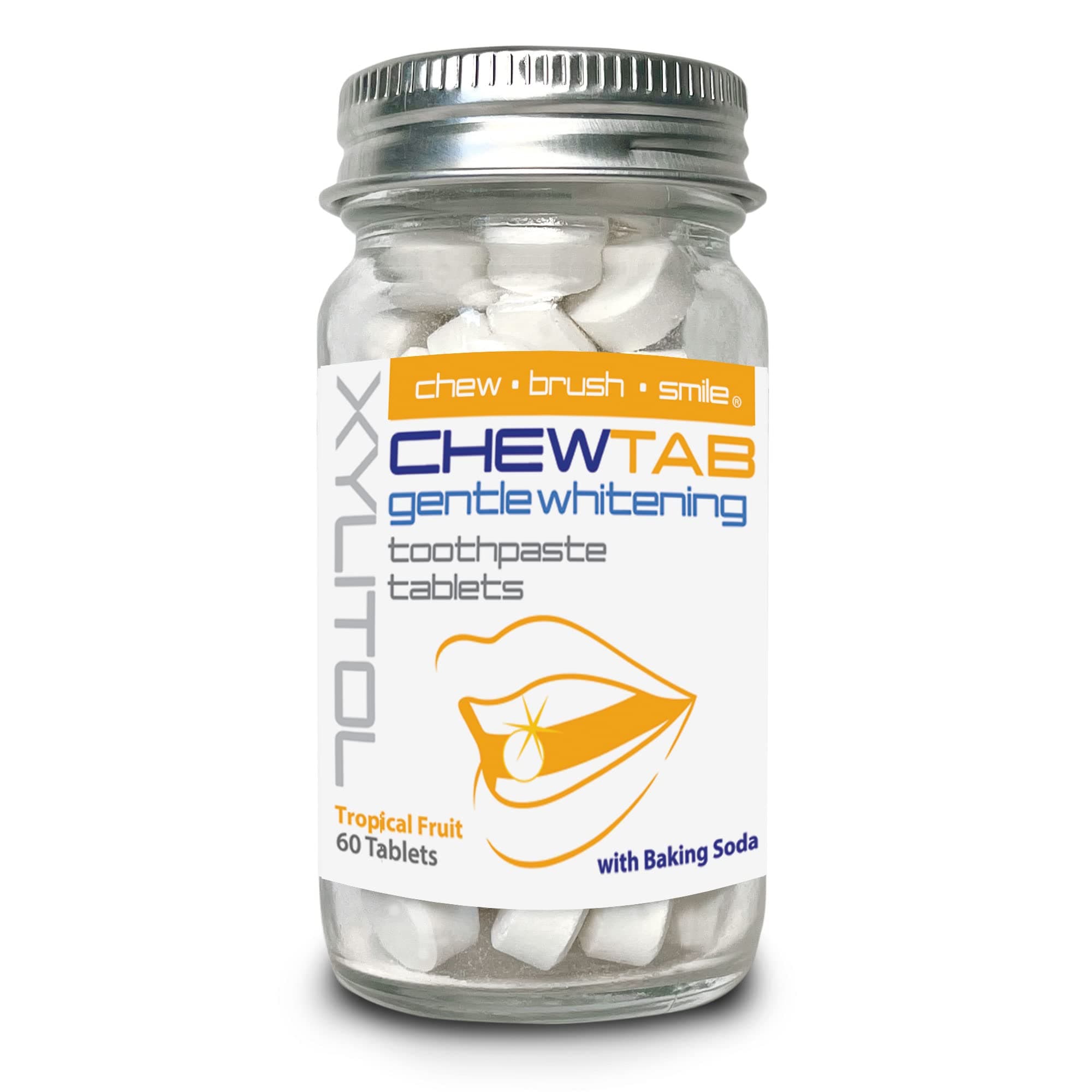 WELdentalChewtab Gentle Whitening Toothpaste Tablets Tropical Fruit