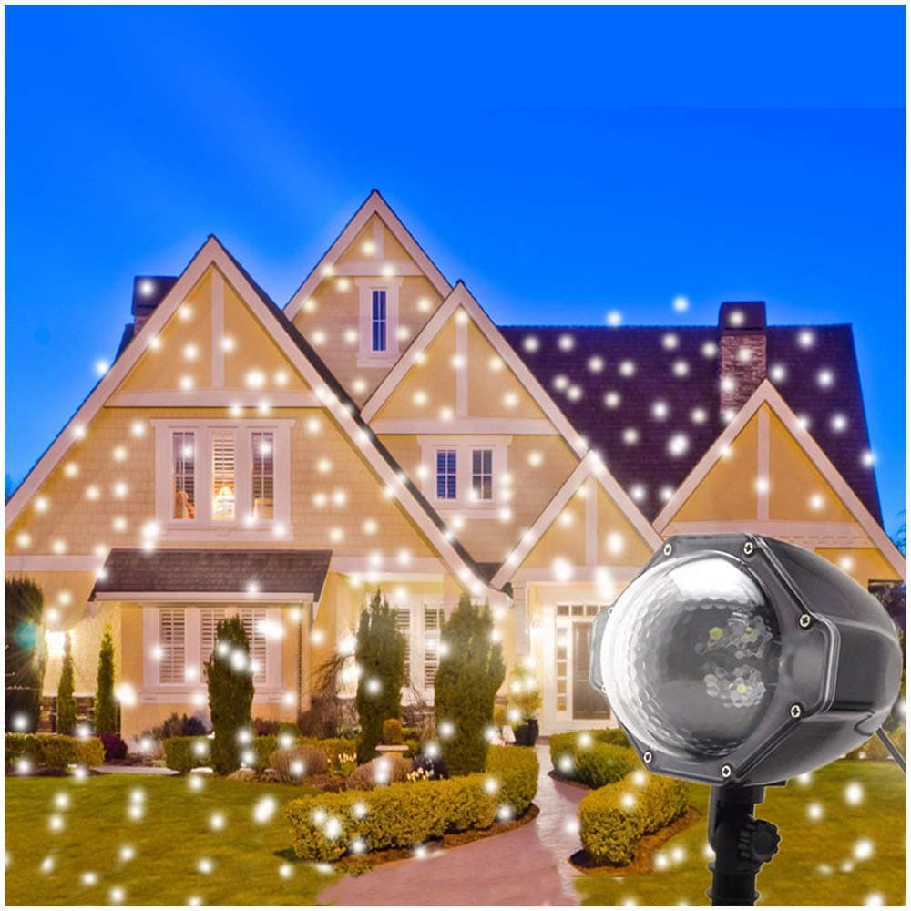 LED Snowflake Projector Lights Christmas Projector Outdoor Snowfall LED Lights Indoor Outdoor Christmas Snowflake Decorations Holiday Xmas