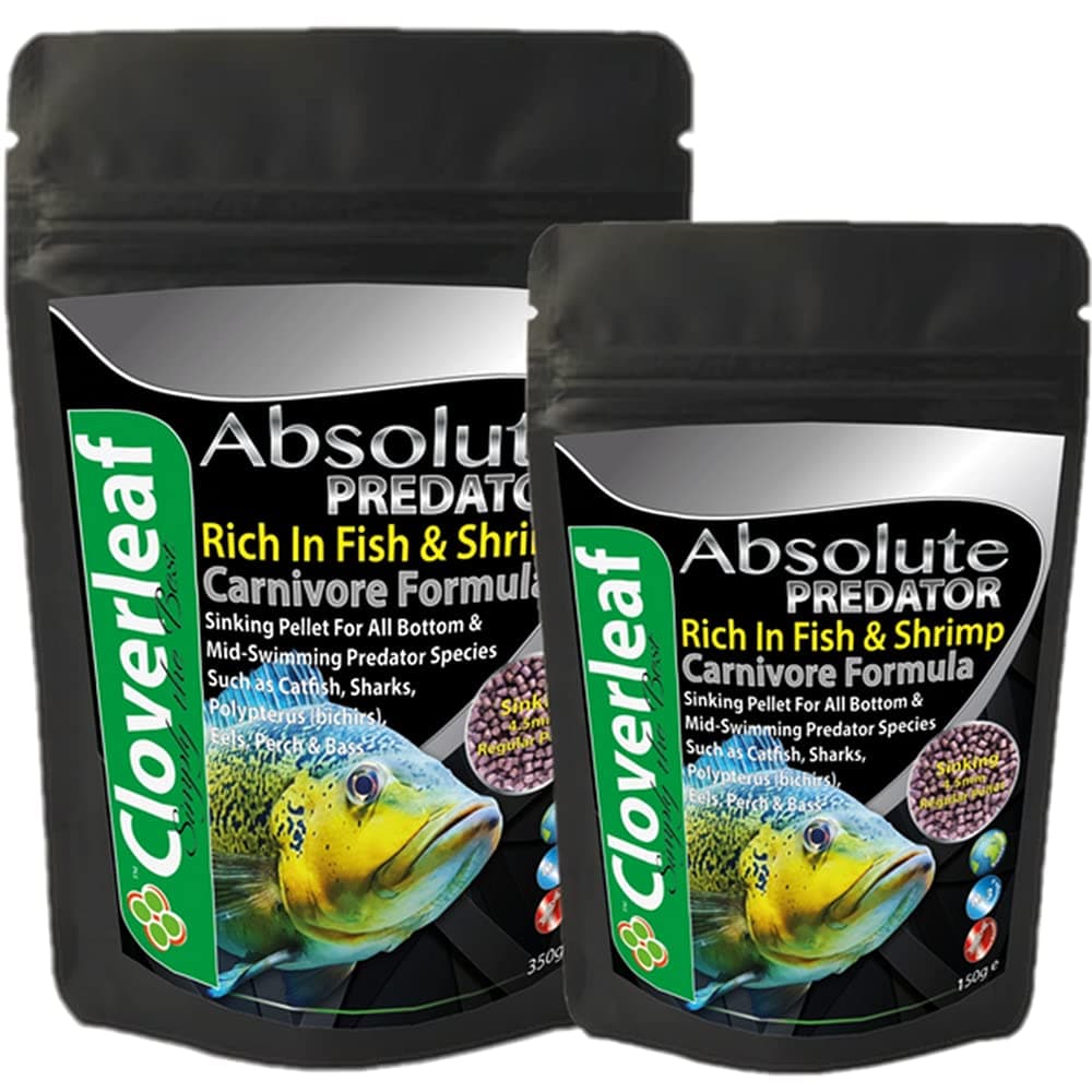 Cloverleaf 150g Absolute 49% High Protein Sinking Predator Carnivore Pellets Food