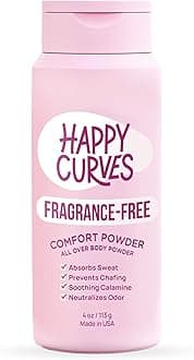 Comfort Powder: Talc Free Anti Chafe Body & Foot Dusting Powder Deodorant to Control Inner Thigh Chafing, Private Areas, and All Over Body for Women (4 Ounce (Pack of 1), Fragrance-Free)