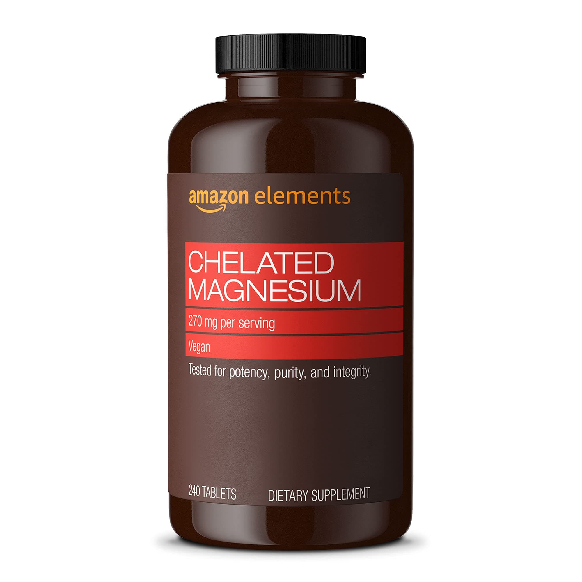 Chelated Magnesium, 240 tablets, 270 mg per Serving, as Magnesium Glycinate Chelate, Vegan
