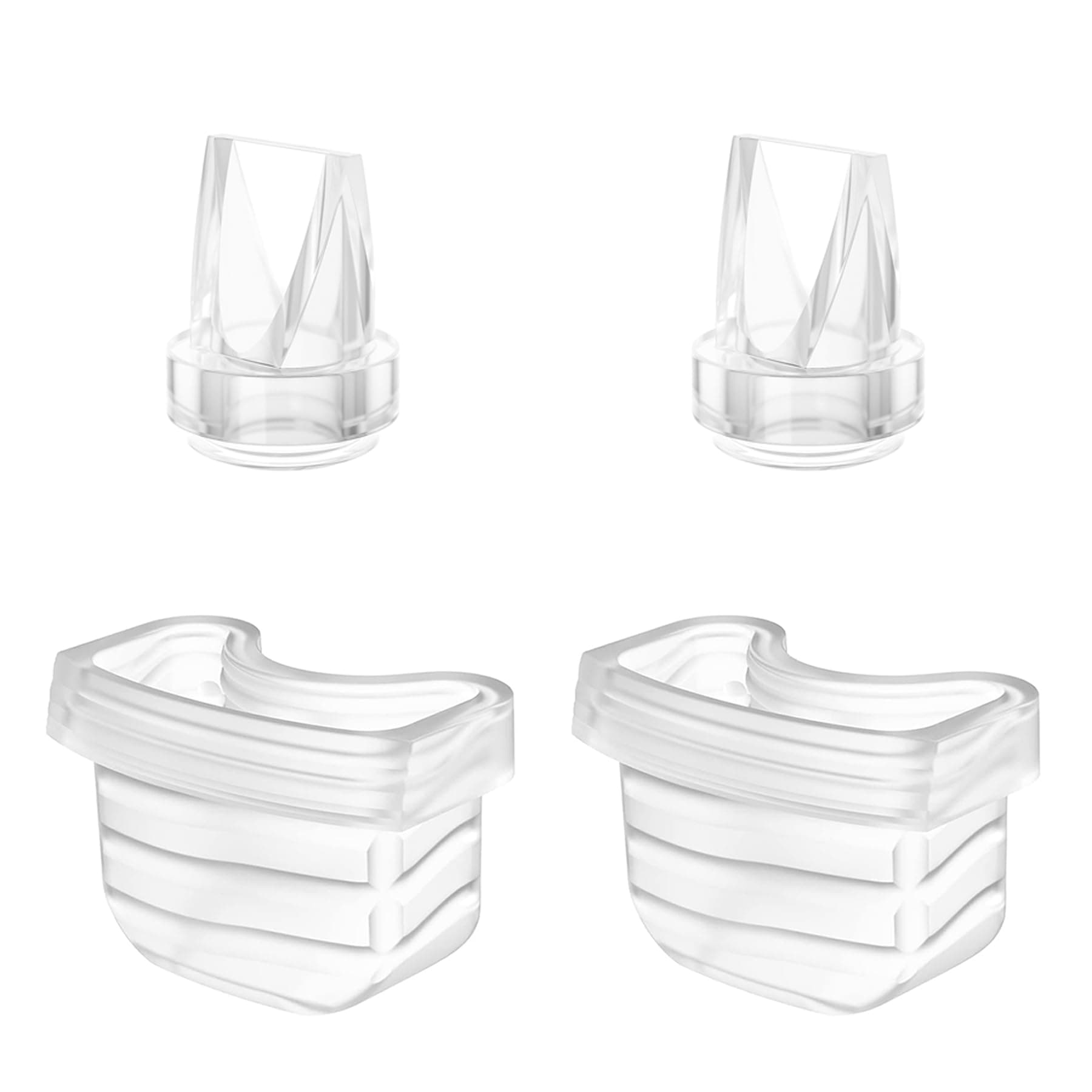 Duckbill Valve and Silicone Diaphragm Compatible with S18 S21, Replace MomMed Mumgaroo Momcozy M1 Breast Pump Parts (4 Pieces Set)