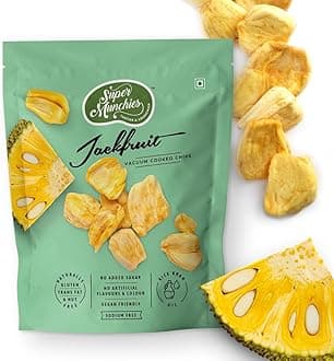 Crunchy Jackfruit Chips | Vacuum Cooked | No Added Sugar, No Salt | Vegan, Gluten-Free, No MSG, No Preservatives | Low Fat, Zero Cholesterol, Trans Fat Free | Healthy Snack (Pack of 4)