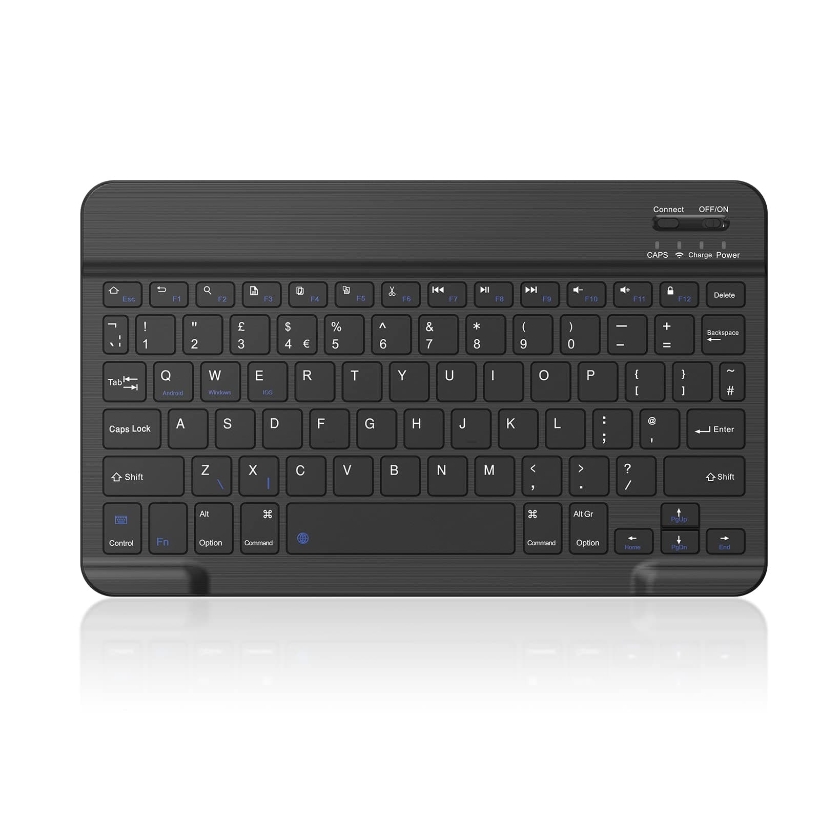 PINKCAT Bluetooth Keyboard, Ultra Slim Wireless Keyboard UK Layout Silent Portable Design with Built-in Rechargeable Battery for iOS, Mac, iPad, Windows and Android 3.0 and above operating system