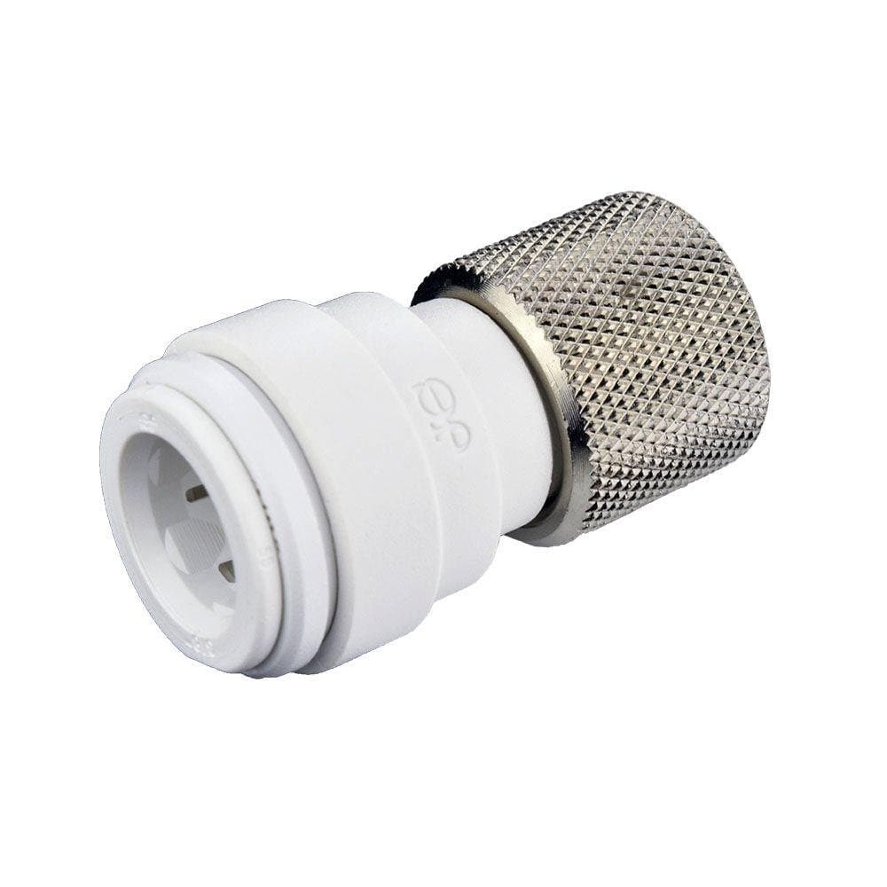 John Guest Speedfit 3/8 Inch Compression Female Connector, Push to Connect Plastic Plumbing Fitting, White, PSEI6012U9P