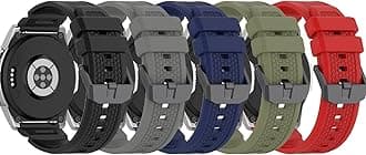 5-Pack Compatible with Ticwatch Atlas, Pro5 Enduro, Pro5 Watch Band - 24mm Replacement Silicone Wrist Strap Breathable Wristbands for iTOUCH AIR3 Smartwatch Accessories