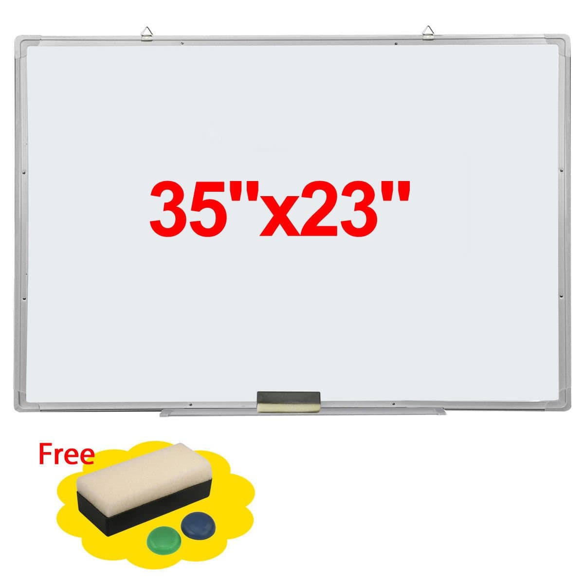 35x23" Single Side Magnetic Writing Whiteboard Office School Dry Erase Board