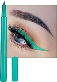 Liquid Eyeliner, Green Eyeliner Liquid, Long-lasting Colored Eyeliners, White Black Red Brown Green Purple Waterproof High-pigmented Colorful Eyeliners for Eye Makeup,1PC Green