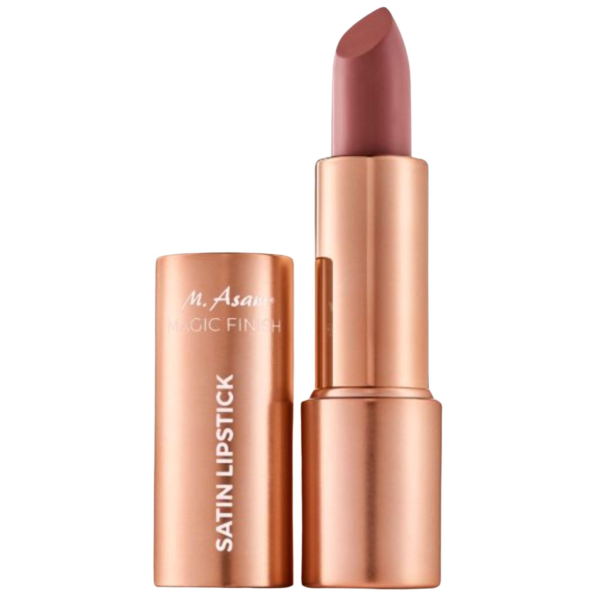 Magic Finish Satin Lipstick (0.14 Oz) in a Hazelnut Shade, Long-lasting, Silky matte finish without drying out, creamy texture nourishes with Hyaluronic Acid