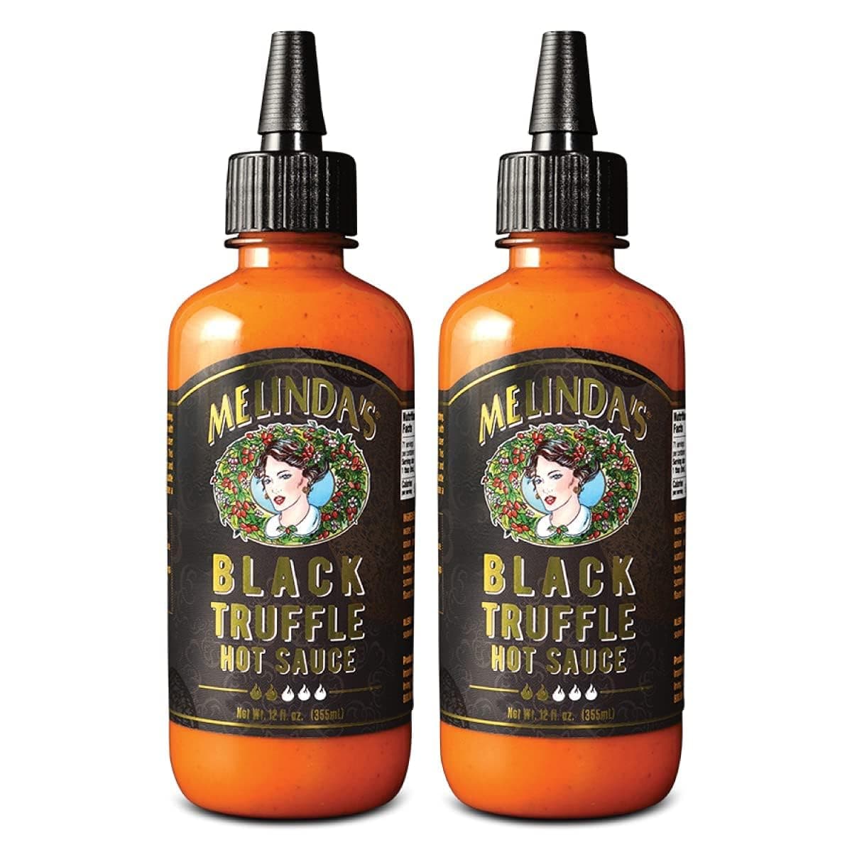 Black Truffle Bundle: 24 fl oz Black Truffle Hot Sauce | 2 Pack | & 1-8" Red Babecue Basting Brush