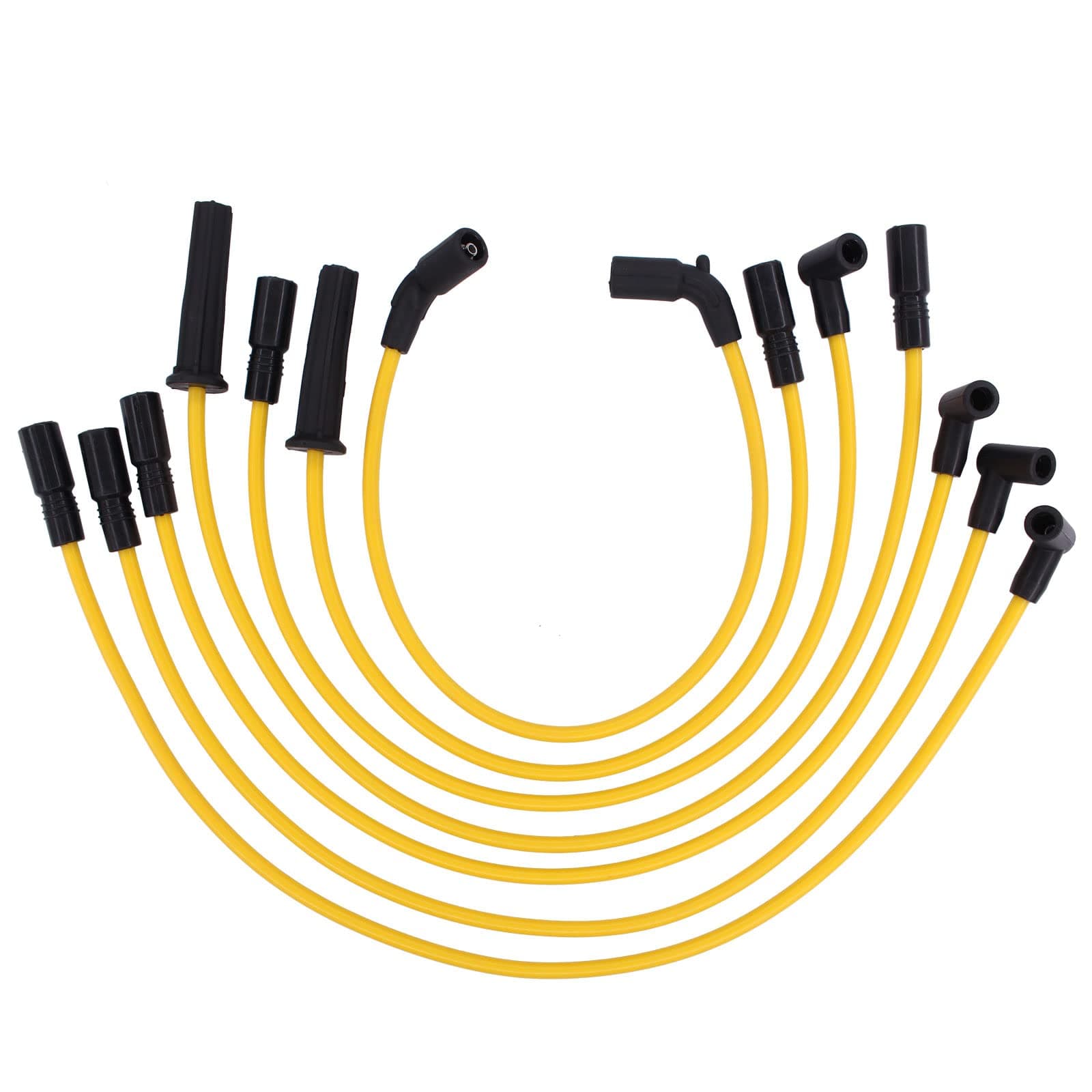 NewYall Pack of 7 8mm Ignition Spark Plug Wire Set for 4.3L V6 Chevy Express Astro S10 P30 for GMC C1500 Jimmy Savana Sonoma 1996-2005