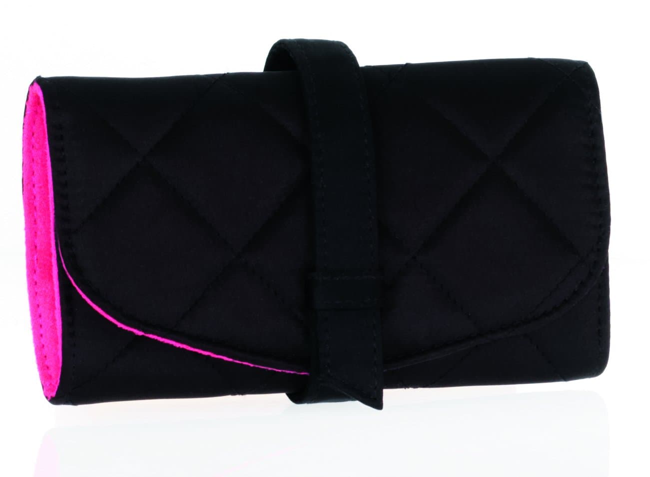 Danielle Enterprises Beauty Valet Roll Up Cosmetics Bag, Black Tie