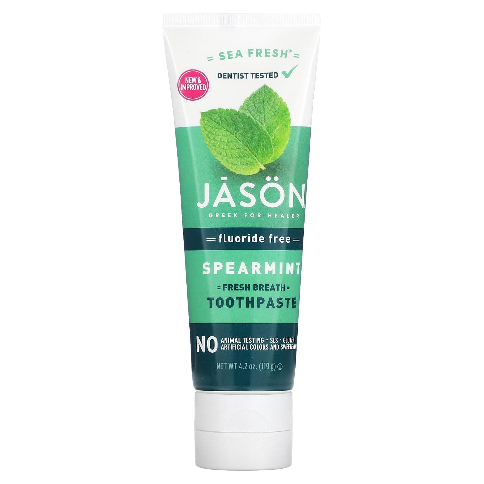 Jason Natural Cosmetics Fluoride Free Sea Fresh Toothpaste, 4.2 OZ
