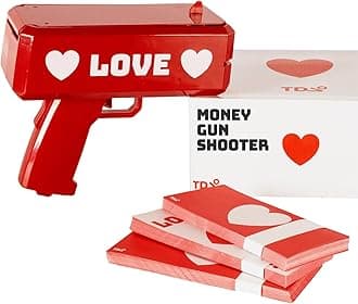 Love Blaster Money Gun – Shoots Heart-Shaped Bills – Fun Prop Gift for Parties, Weddings, TikToks & Gifts – Party Money Shooter