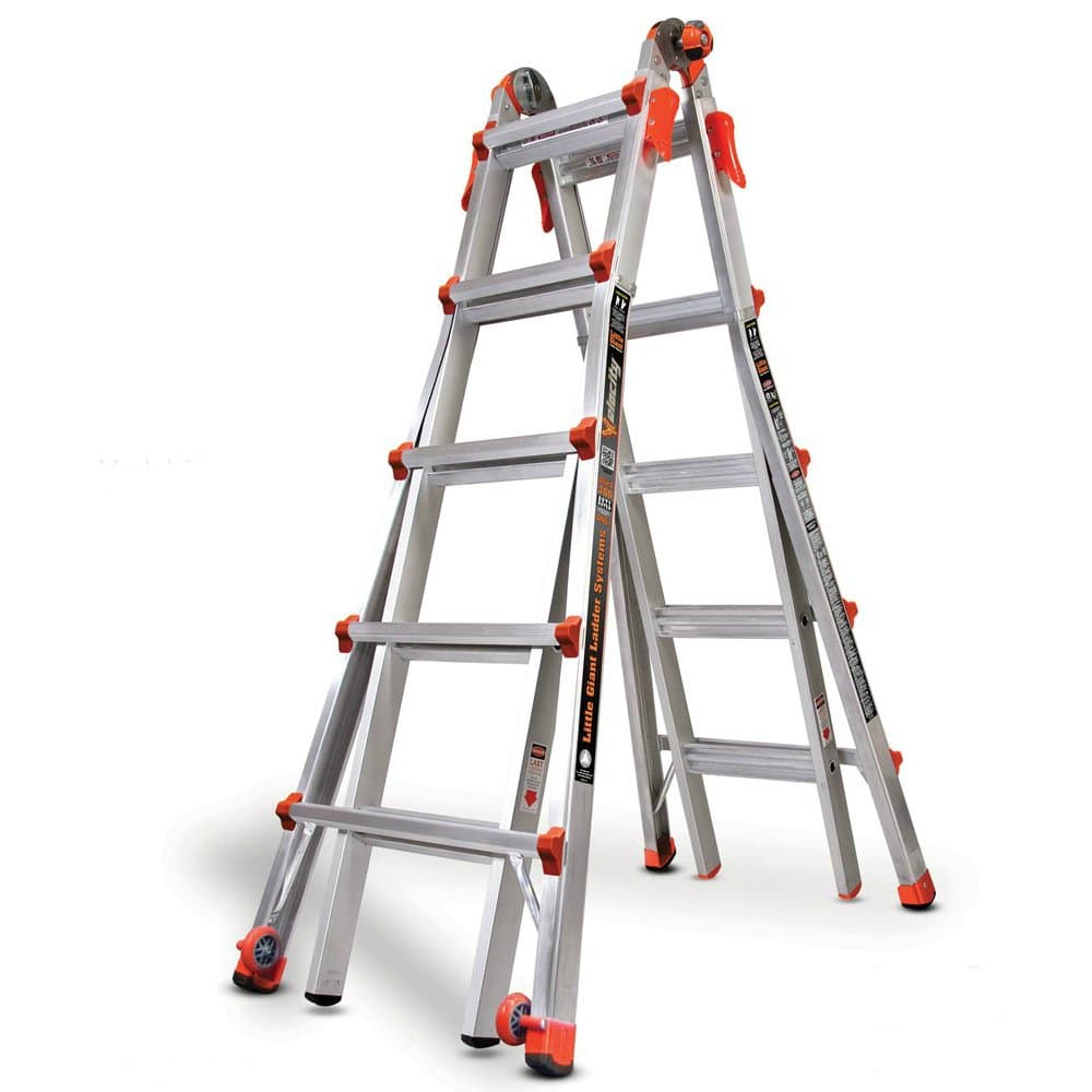 Little Giant Ladders, Velocity with Wheels, M26, 26 Ft, Multi-Position Ladder, Aluminum, Type 1A, 300 lbs Weight Rating, (15426-001)