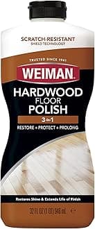 Wood Floor Polish and Restorer - 32 Ounce - High-Traffic Hardwood Floor, Natural Shine, Removes Scratches, Leaves Protective Layer, Packaging May Vary