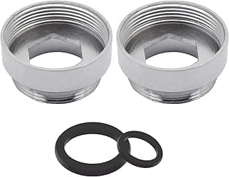Faucet Adaptor SENRISE 2PCS Aerator Connector Solid Metal Kitchen Tap Connector for Water Purifier (24mm Female to 22mm Male)