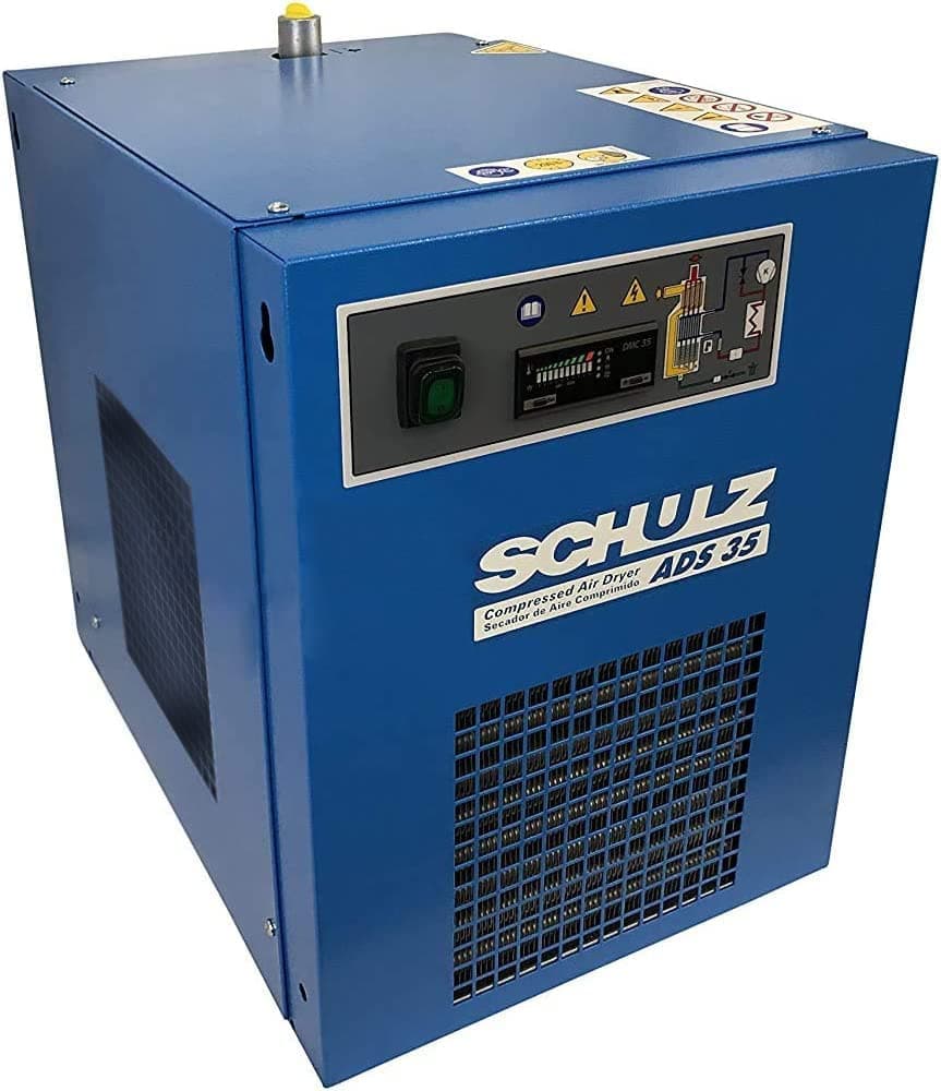 Schulz ADS-35-UP Non-cycling Compressed Air Dryer, Blue; Electronic Controller; 115V; 232 PSI Max Inlet Pressure; Single Phase Circuit; 35 CFM