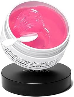 Pink Peptide Collagen Hydrogel Eye Patches Wrinkle Patches for Puffy Eyes, Dark Circles, Eye Bags, Wrinkles and Fine Lines, Firming and Depuffing Under Eye Masks, Korean Skincare 60 Patches