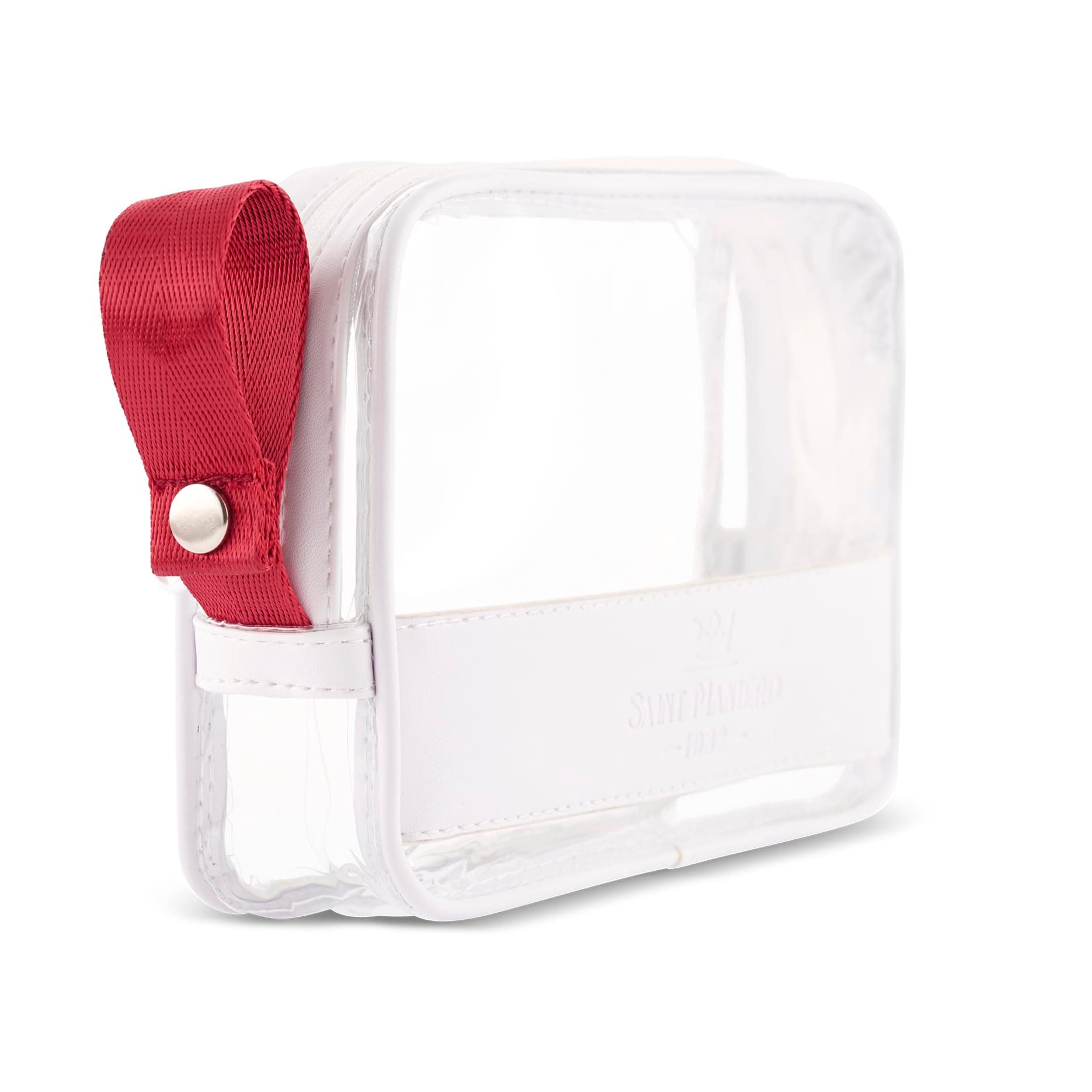 Unisex Clear Wash Bag Flat Base 7.9 x 1.6 x 4.9 inches 1 L White with Gift Box