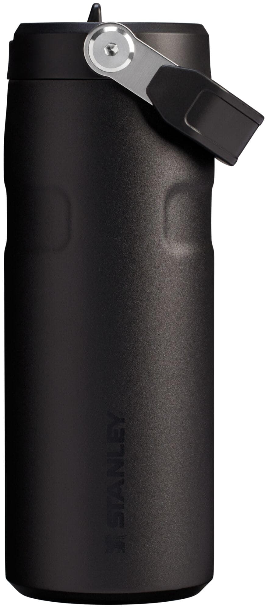 Stanley IceFlow Flip Straw 2.0 Water Bottle 16 OZ | Built-In Straw with Larger Opening | Lightweight & Leak-Resistant | Insulated Stainless Steel | BPA-Free | Black 2.0