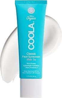 COOLA Organic Face Sunscreen SPF 50 Sunblock Lotion, Dermatologist Tested Skin Care for Daily Protection, Vegan and Gluten Free, Fragrance Free