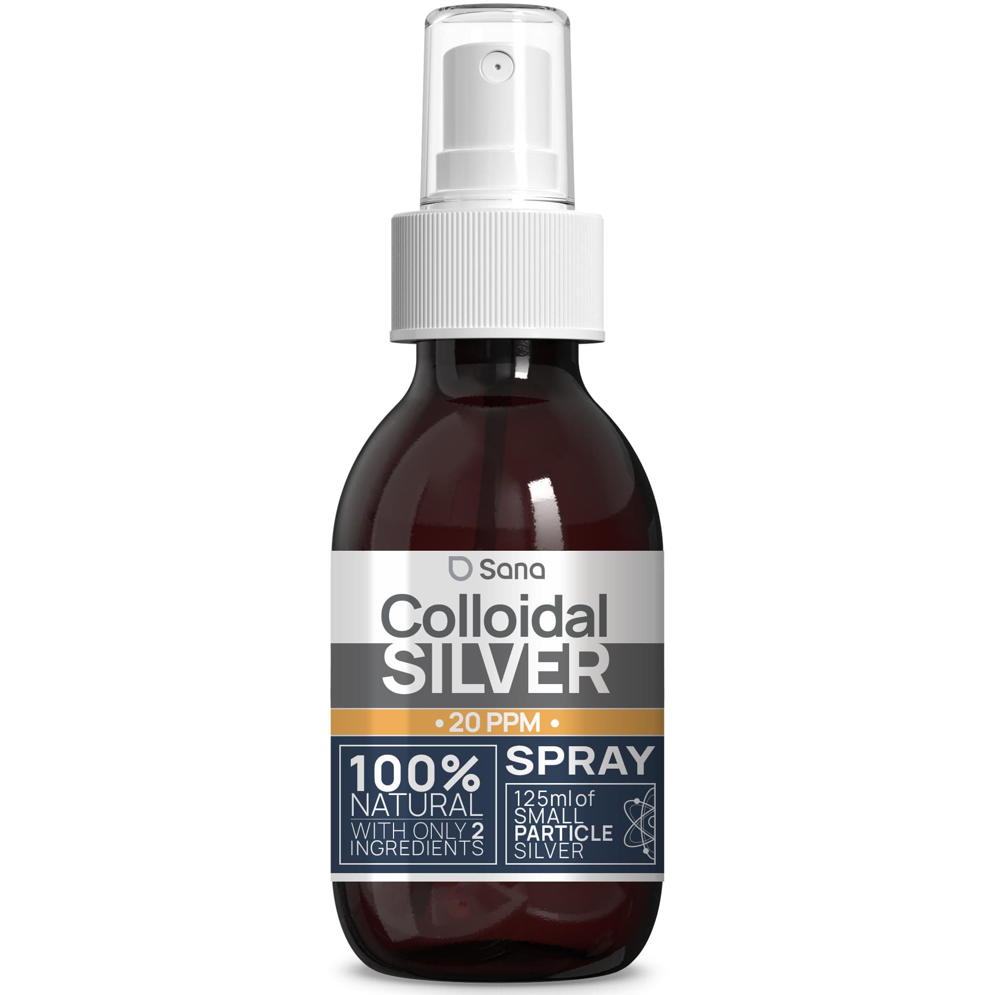 Colloidal Silver Spray 125 ml ● Premium Silver Spray for Humans, Dogs & Cats ● Carbon Neutral ● 100% Natural with 2 Ingredients 20 PPM