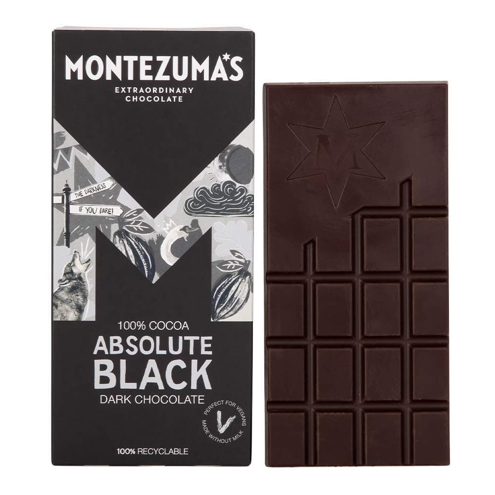 Dark Chocolate Absolute Black 100% Cocoa 90g (Pack of 3)