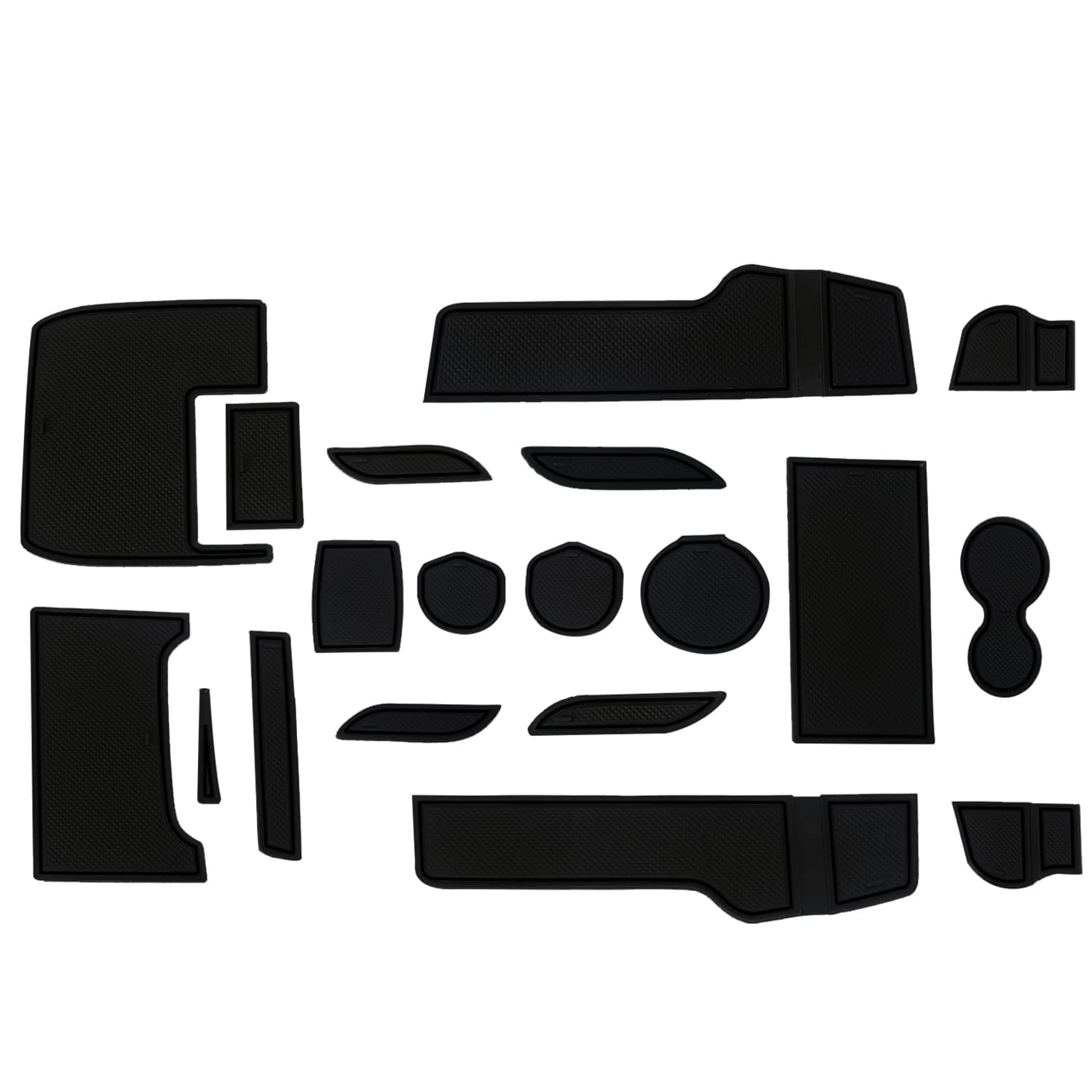 Fit for Honda Civic 2016-2021 (Hatchback) Accessories, Upgraded Custom Non-Slip Cup Holder Inserts, Center Console Liners, Door Pocket Pads, Interior Anti-Dust Liner Mats (21-PCS, Black Trim)