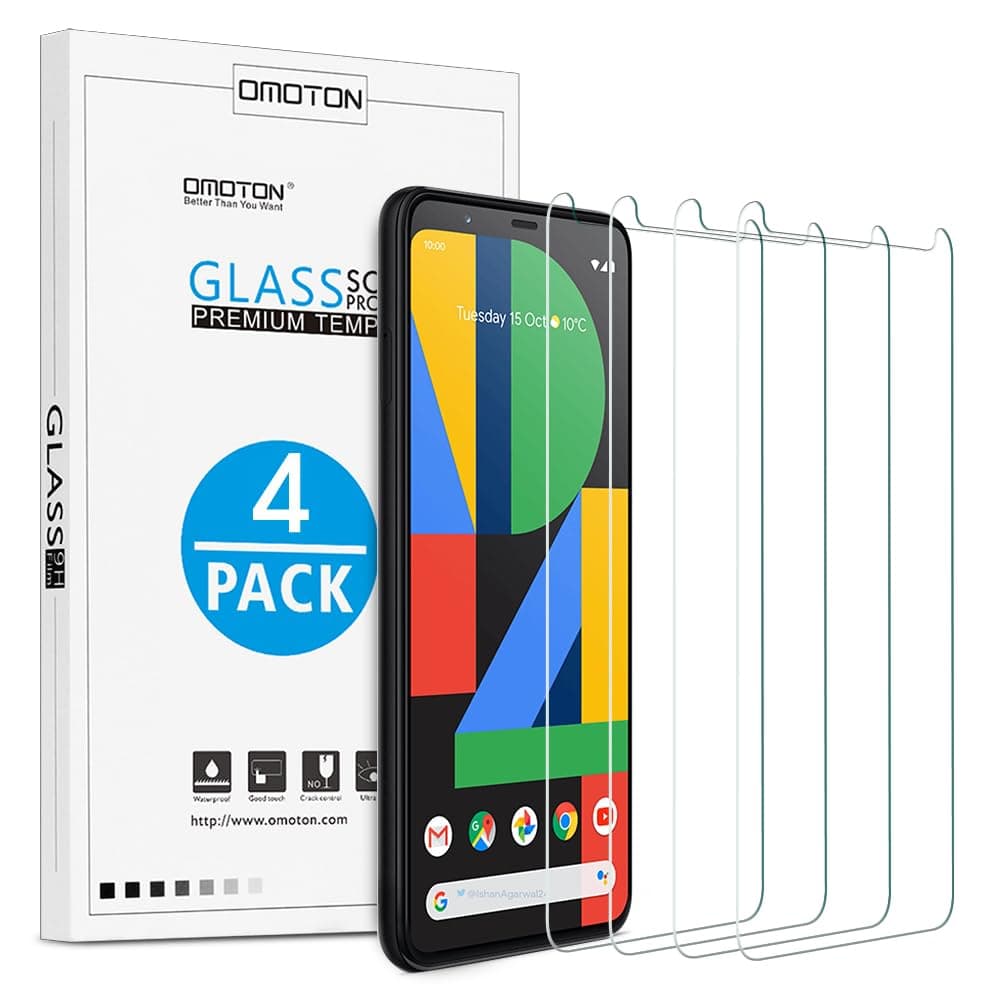 [4 Pack] Screen Protector Compatible with Google Pixel 4XL, Tempered Glass Screen Protector for Google Pixel 4 XL 2019 Released, Alignment Frame/Scratch Resistant/Bubble Free