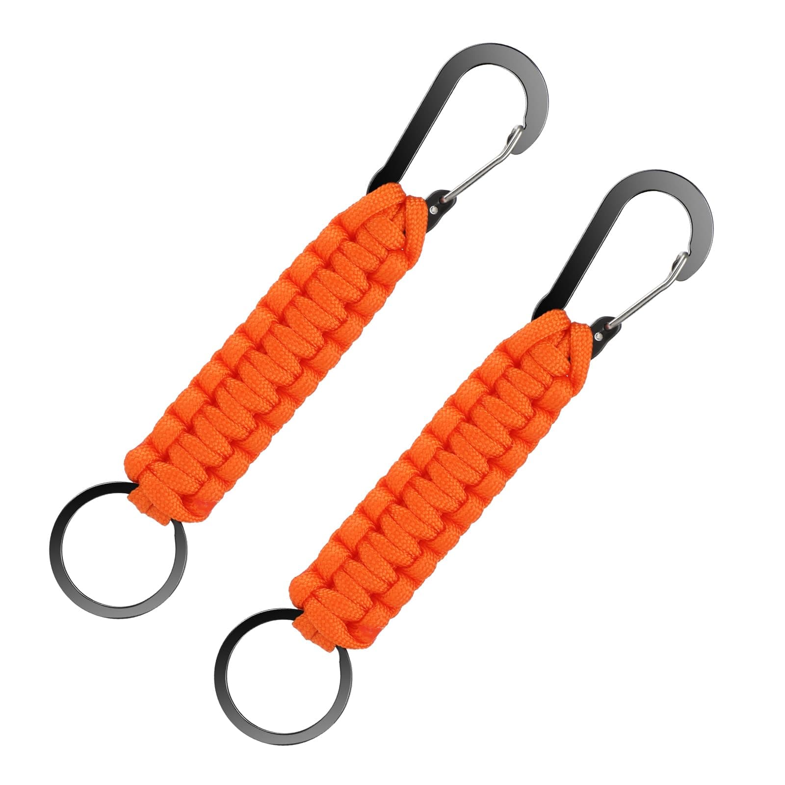 Mabor 2 Pcs Key Chain Hanger Heavy Duty Clips Keychain with Key Ring Paracord Key Chain Strap Accessories for Backpack Outdoor Men Women