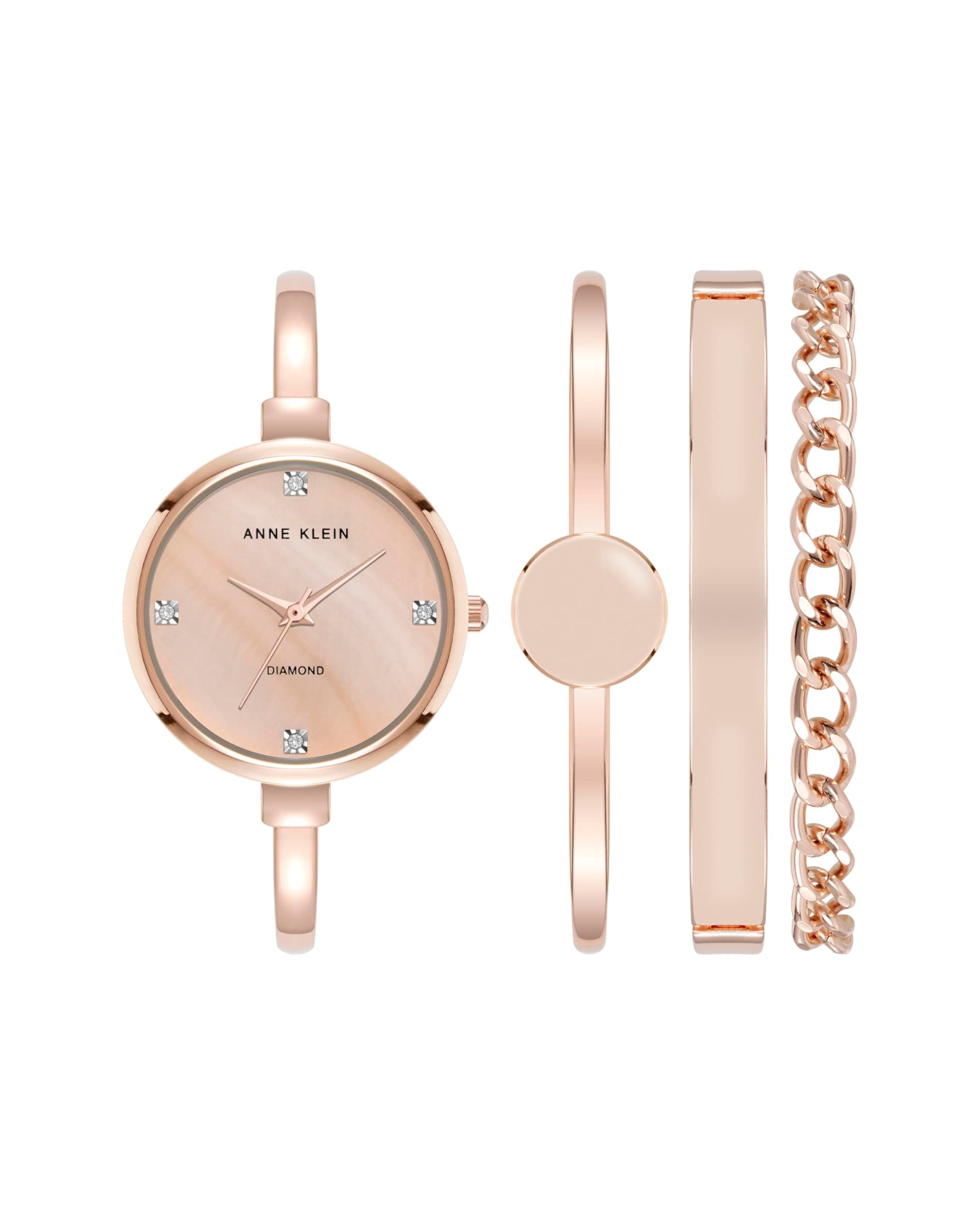 Anne Klein Women's Bangle Watch and Bracelet Set