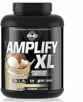 Sports Amplify XL Premium Whey Protein Supplement Hydro Greens Blend - Glutamine and Whey Protein Matrix with Superfood for Muscle, Strength and Recovery - Vanilla Flex (48 Servings)