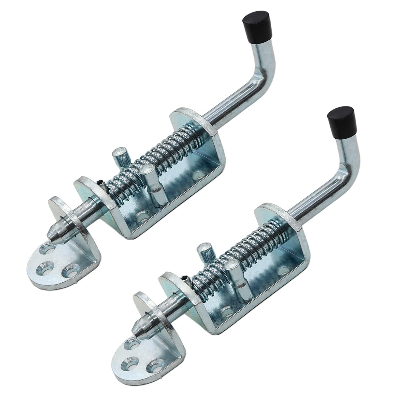 2packs 6.5 Inch Heavy Duty Spring Loaded Latch Pin, Sliding Barrel Bolt Door Lock for Chests/Cabinets/Utility Trailer Gate, 2mm Thickened Interior and Outdoor Latch