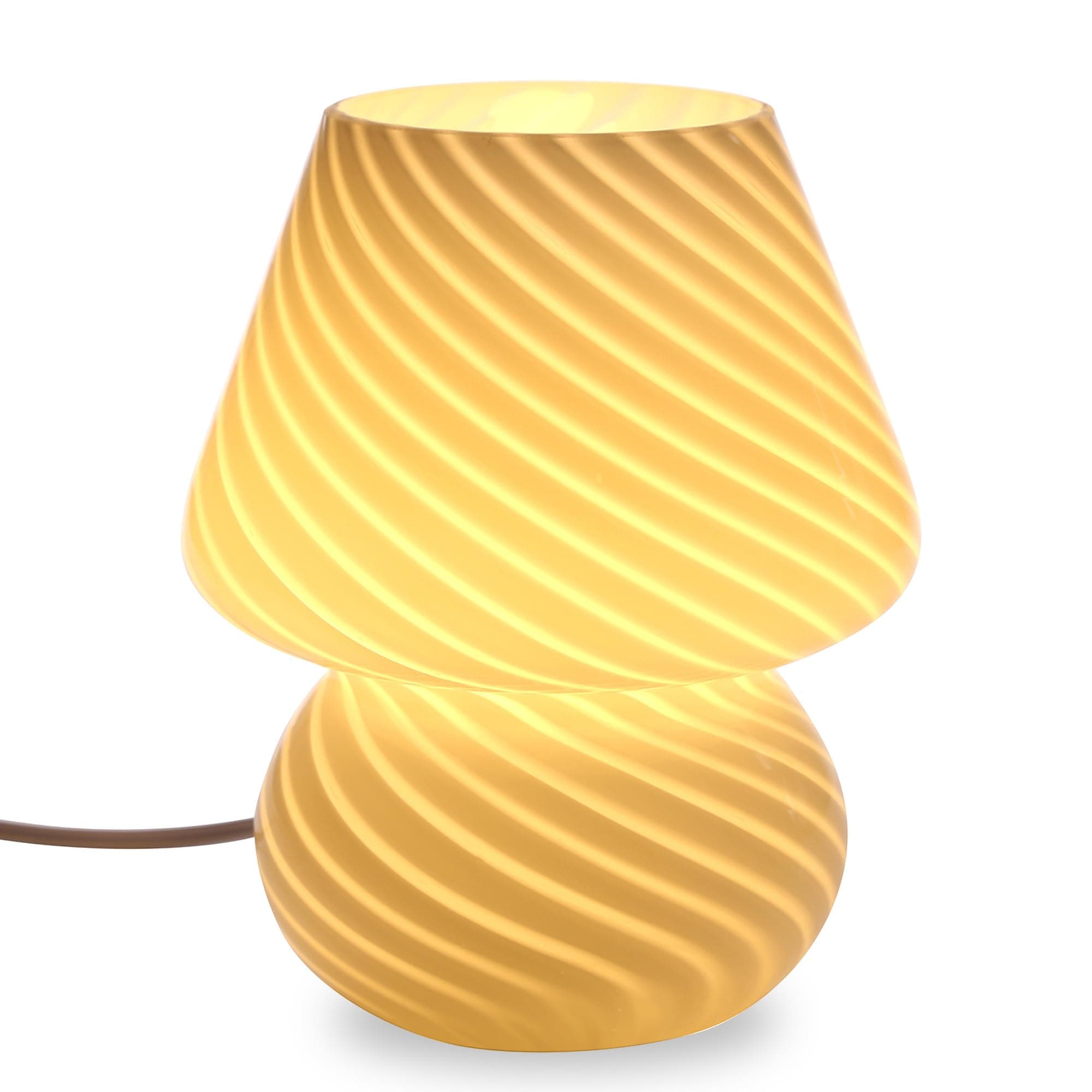 Swirl white mushroom lamp